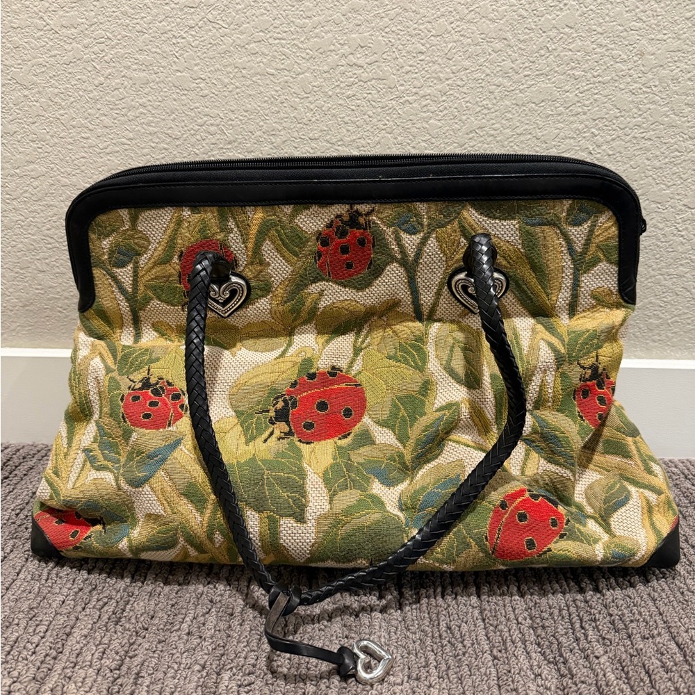 Brighton Alyssa Tapestry Ladybug Weekender Overnight Tote